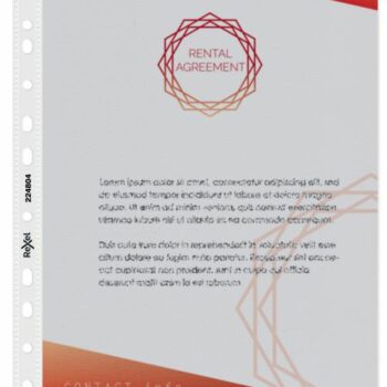 Rexel Punched Pockets A4 Clear Embossed 55mic 224804 Pack 50 Fusion Office
