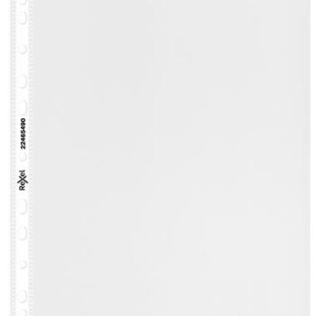 Rexel Punched Pockets A4 Glass Clear 55mic 22465490 Pack 50 Fusion Office