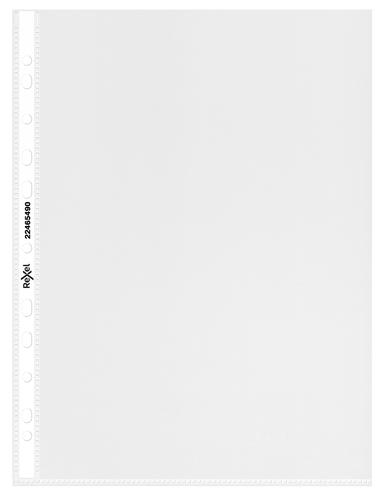 Rexel Punched Pockets A4 Glass Clear 55mic 22465490 Pack 50 Fusion Office