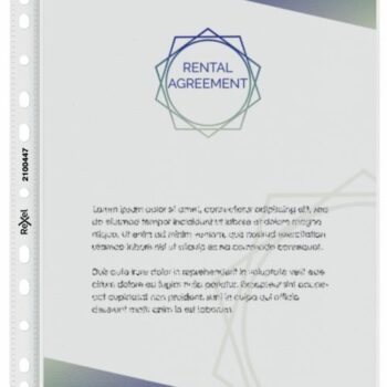 Rexel Punched Pockets A4 Left Opening Embossed Clear 2100447 Pack 25 Fusion Office