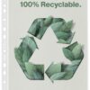 Rexel Recycled A4 Punched Pockets Clear 2115702 Pack 100 Fusion Office