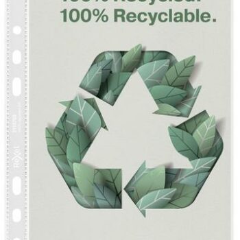 Rexel Recycled A5 Punched Pockets Clear 2115703 Pack 50 Fusion Office
