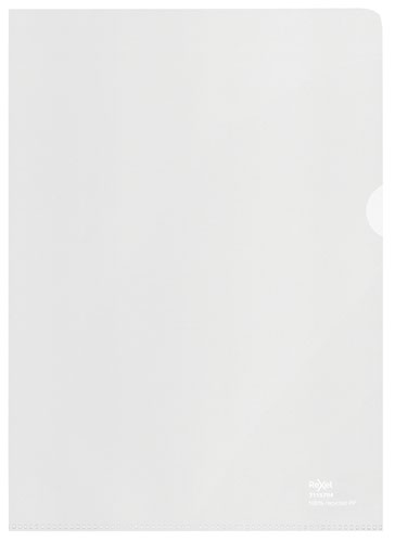 Rexel Recycled Cut Flush Folders A4 Clear 2115704 Pack 100 Fusion Office