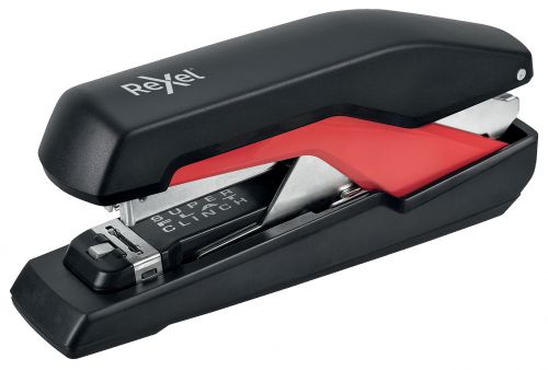 Rexel Supreme Omnipress S060 Stapler Black Red 60 Sheets 2115680 Fusion Office