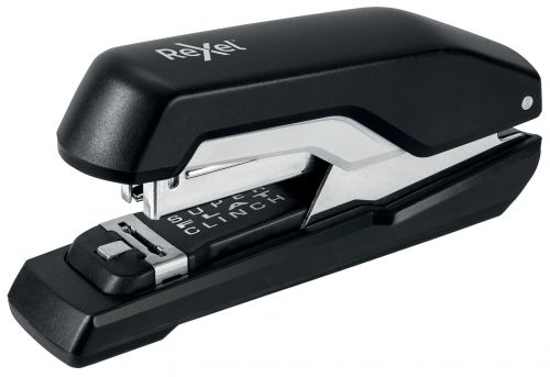 Rexel Supreme S50 Flat Clinch Stapler Black Grey 50 Sheets 2115677 Fusion Office