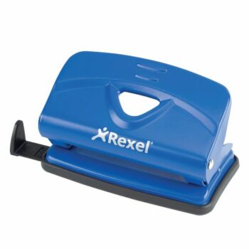 Rexel Value 210 2 Hole Punch Blue 10 Sheets 2100758 Fusion Office