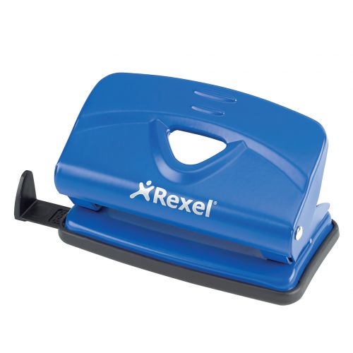 Rexel Value 210 2 Hole Punch Blue 10 Sheets 2100758 Fusion Office