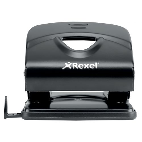 Rexel Value 220 2 Hole Punch Black 2100763 20 Sheets Fusion Office