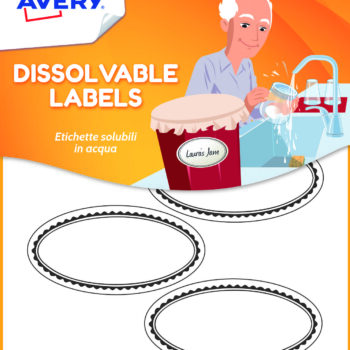 Avery Solub18 Dissolvable Labels 55x29mm 18 Labels Fusion Office