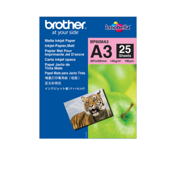 Brother Bp60ma3 Matte A3 Inkjet Paper 145gsm Pack 25 Fusion Office