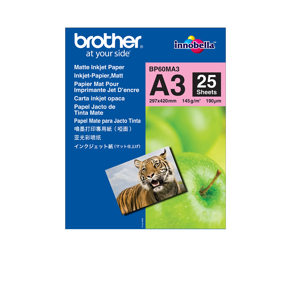 Brother Bp60ma3 Matte A3 Inkjet Paper 145gsm Pack 25 Fusion Office