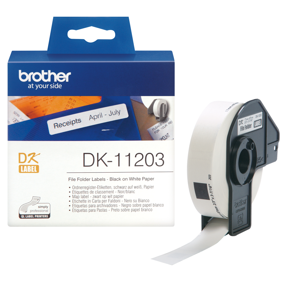Brother Dk 11203 Label Roll 17mmx87mm 300 Labels Dk11203 Fusion Office