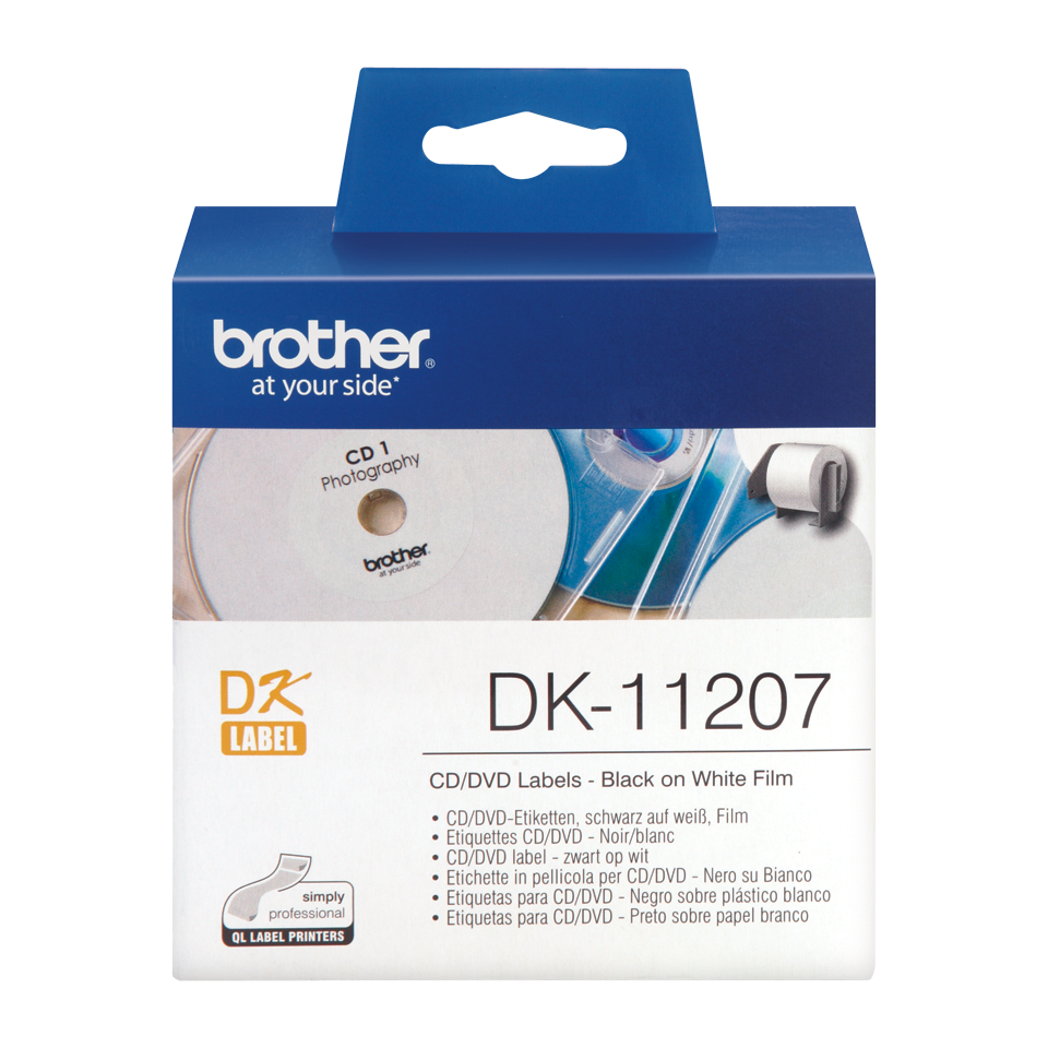 Brother Dk 11207 Label Roll Cd Dvd 58mm Diameter 100 Labels Dk11207 Fusion Office