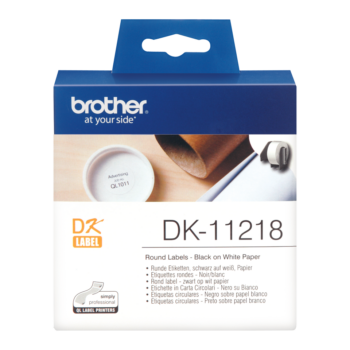 Brother Dk 11218 Label Roll 24mm Round 1000 Labels Dk11218 Fusion Office