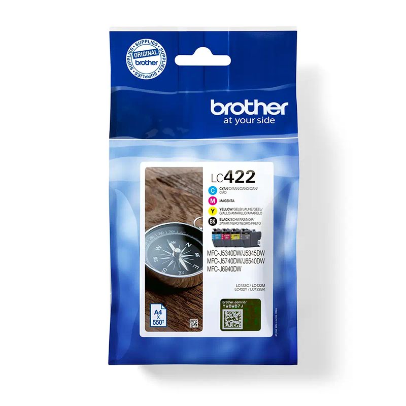 Brother Lc 422val Value Pack Black Cyan Magenta Yellow Lc422val Fusion Office