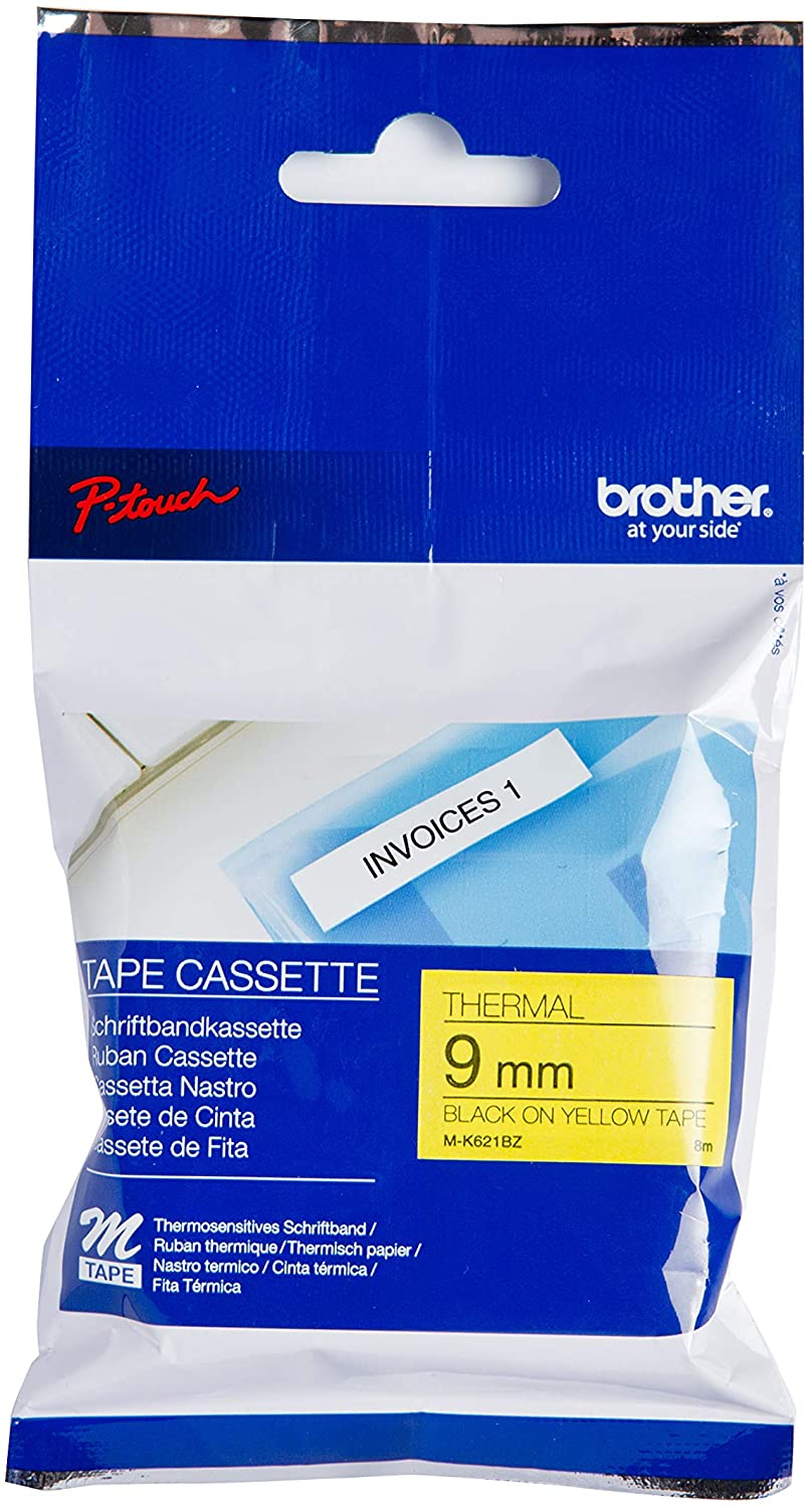 Brother M K621bz P Touch Black On Yellow 9mmx8m Mk621bz Fusion Office
