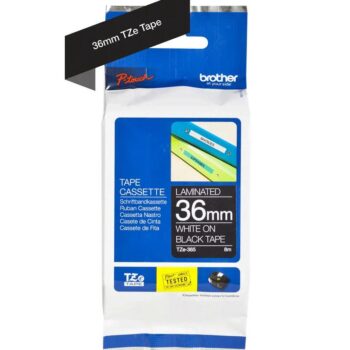 Brother Tze 365 P Touch White On Black Label Tape 36mm X 8m Tze365 Fusion Office
