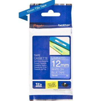 Brother Tze 535 P Touch White On Blue Label Tape 12mm X 8m Tze535 Fusion Office