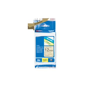 Brother Tze Mpgg31 P Touch Black On Gold Pattern Label Tape 12mm X 4m Tzempgg31 Fusion Office