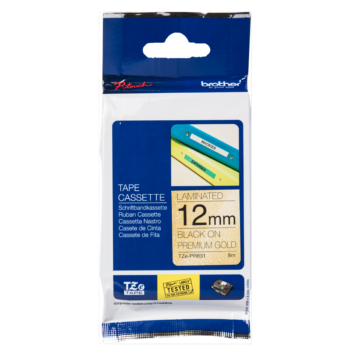 Brother Tze Pr831 P Touch Black On Gold Label Tape 12mm X 8m Tzepr831 Fusion Office
