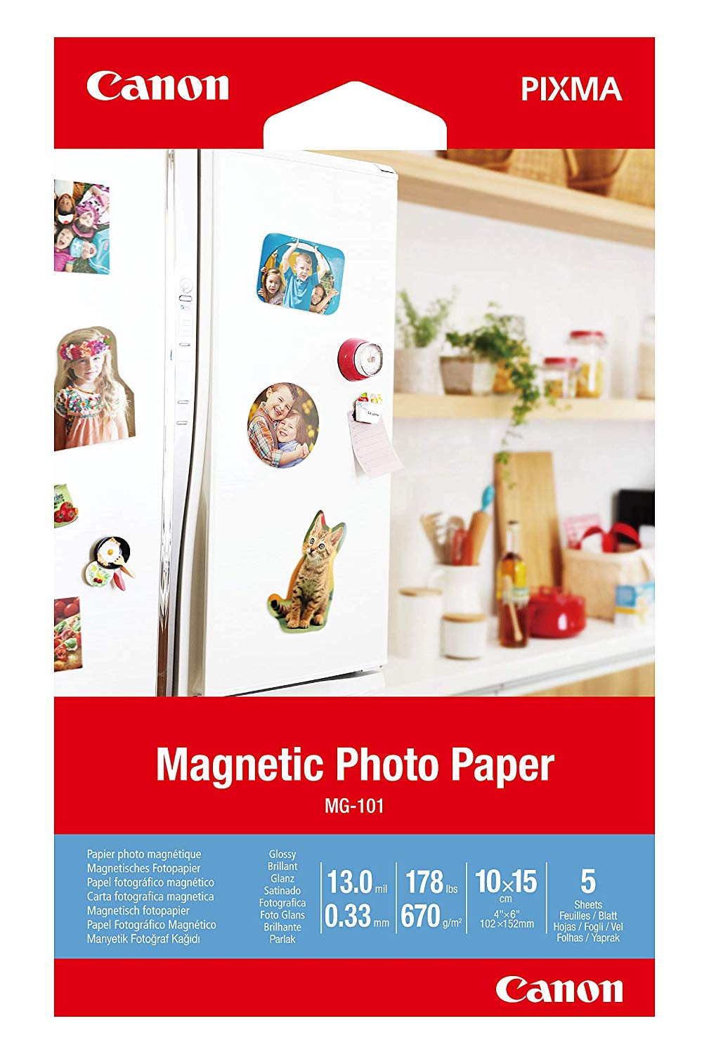 Canon Mg 101 Magnetic Photo Paper 4×6 5 Sheets 3634c002 Fusion Office