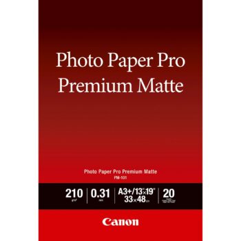 Canon Pm 101 A3 Premium Matte Photo Paper 20 Sheets 8657b007 Fusion Office