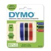 Dymo Embossing Tapes 9mmx3m Red Black Blue Pack 3 S0847750 Fusion Office
