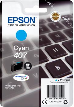 Epson 407 Cyan Inkjet Cartridge C13t07u240 Keyboard Fusion Office