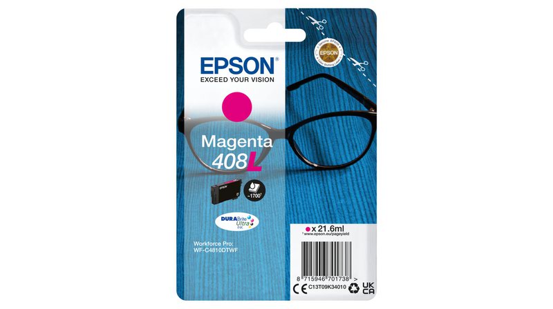 Epson 408l Magenta Inkjet Cartridge C13t09k34010 Spectacles Fusion Office
