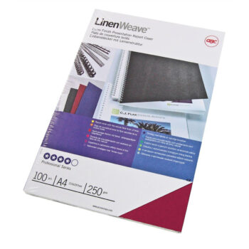 GBC LinenWeave Covers Red A4 CE050030 - Pack 100