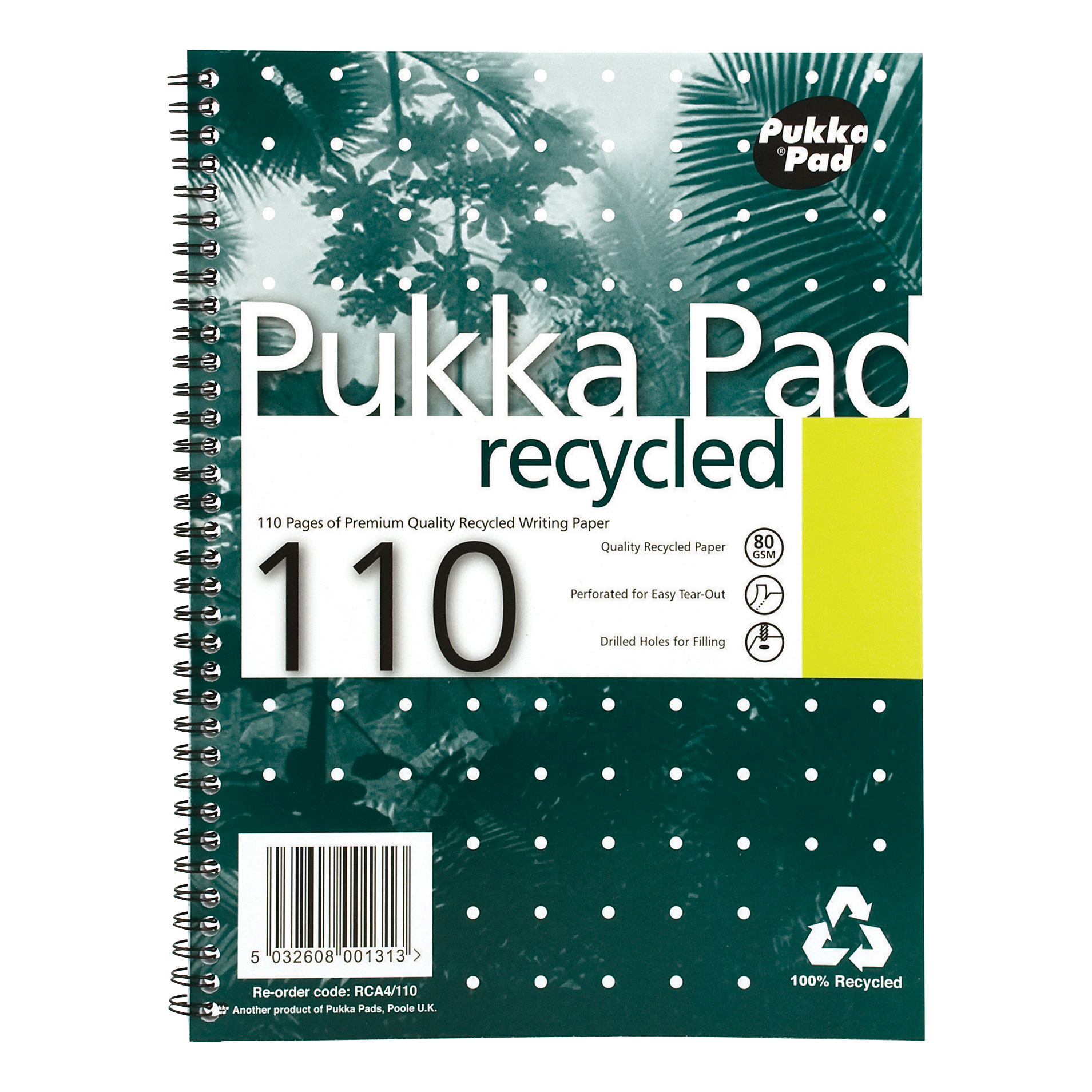 Pukka Pad Recycled A4 Notebook Wirebound RCA4/110 - Pack 3