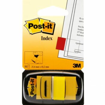 3M 680-5 Post-it Index Medium Flags Yellow 50 Flags - Pack 12