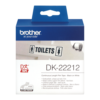 Brother DK-22212 Black on White Film Label Roll 62mmx15.24m DK22212