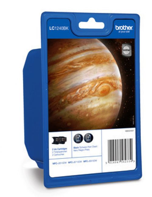 Brother Inkjet Cartridge Black LC-1240BKBP2 - Twin Pack