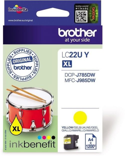Brother Inkjet Cartridge Yellow LC-22UY LC22UY