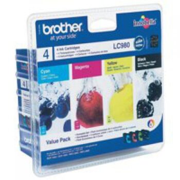 Brother Inkjet Cartridges Value Black / Cyan / Magenta / Yellow LC-980VALBP