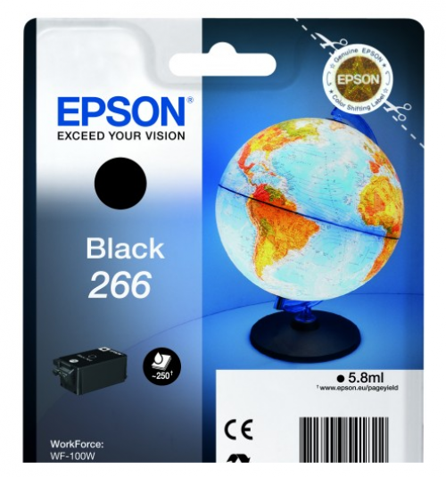 Epson Inkjet Cartridge Black 266 C13T266140 Globe