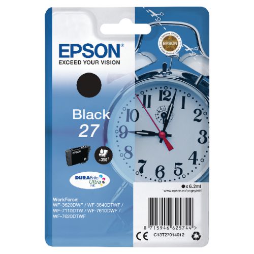 Epson Inkjet Cartridge Black 27 C13T270140 Alarm Clock