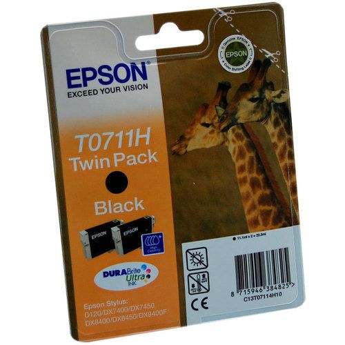 Epson Inkjet Cartridge Black T0711H C13T07114H10 Giraffe