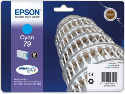 Epson Inkjet Cartridge Cyan C13T791240 T7912 Pisa