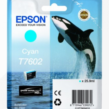 Epson Inkjet Cartridge Cyan T7602 C13T760240 Killer Whale