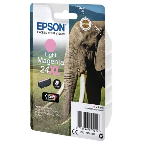 Epson Inkjet Cartridge Light Magenta 24XL C13T243640 Elephant