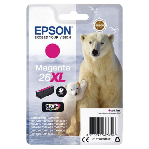 Epson Inkjet Cartridge Magenta 26XL C13T263340 Polar Bear