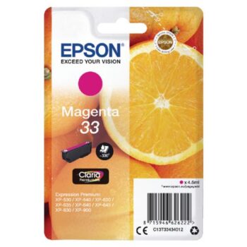 Epson Inkjet Cartridge Magenta 33 C13T334340 Orange