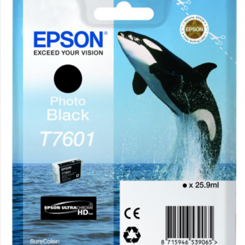 Epson Inkjet Cartridge Photo Black T7601 C13T760140 Killer Whale