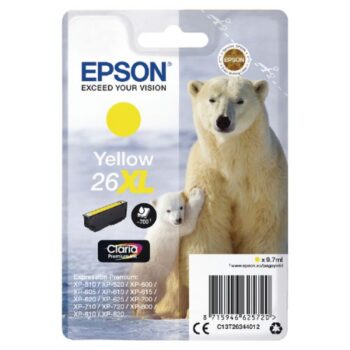 Epson Inkjet Cartridge Yellow 26XL C13T263440 Polar Bear
