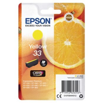 Epson Inkjet Cartridge Yellow 33 C13T334440 Orange