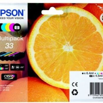 Epson Inkjet Cartridges Black / Cyan / Magenta / Yellow / Photo Black 33 T333740 Orange