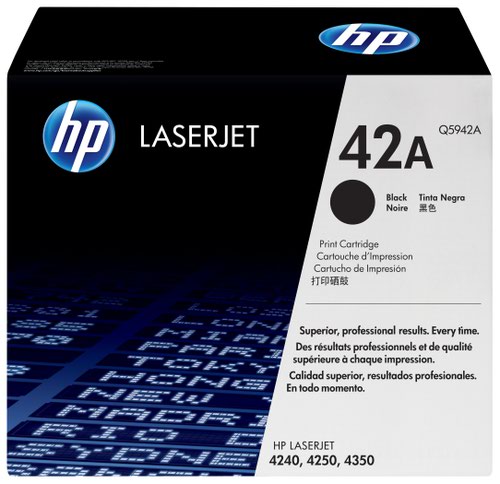 Hewlett Packard - HP Laser Toner Cartridge Black 42A Q5942A
