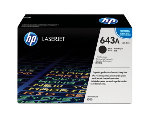Hewlett Packard - HP Laser Toner Cartridge Black 643A Q5950A